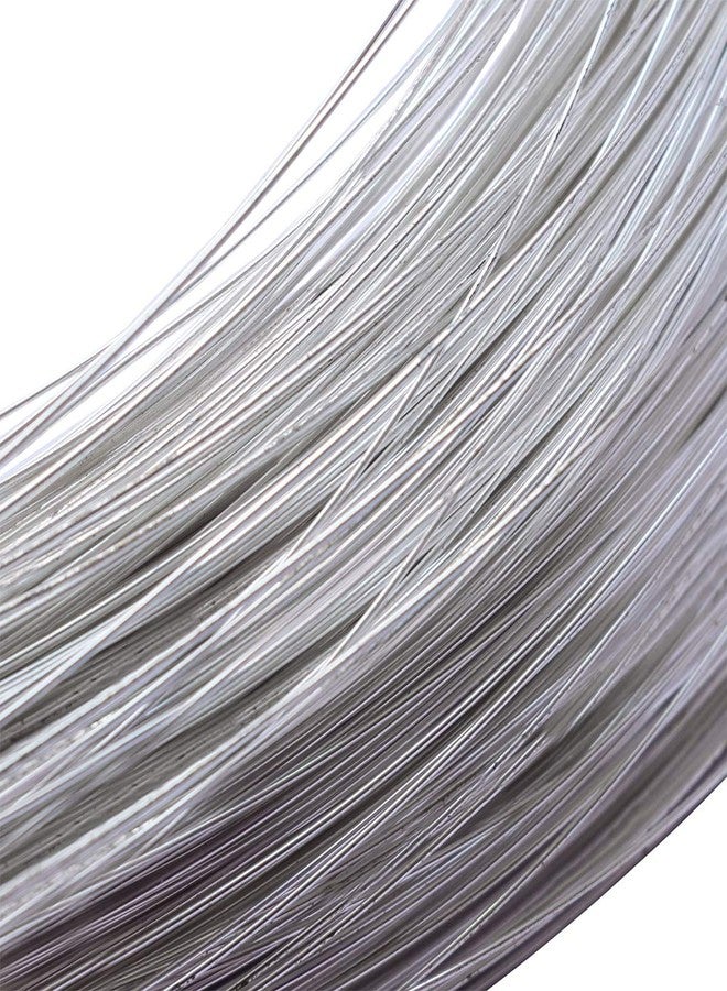 Embroiderymaterial Zari Stiff Metallic Copper wire for Hand Embroidery & jewelry making in Silver Color, 0.2MM, 32Gauge 100Gram(100 Meters) - Image 3